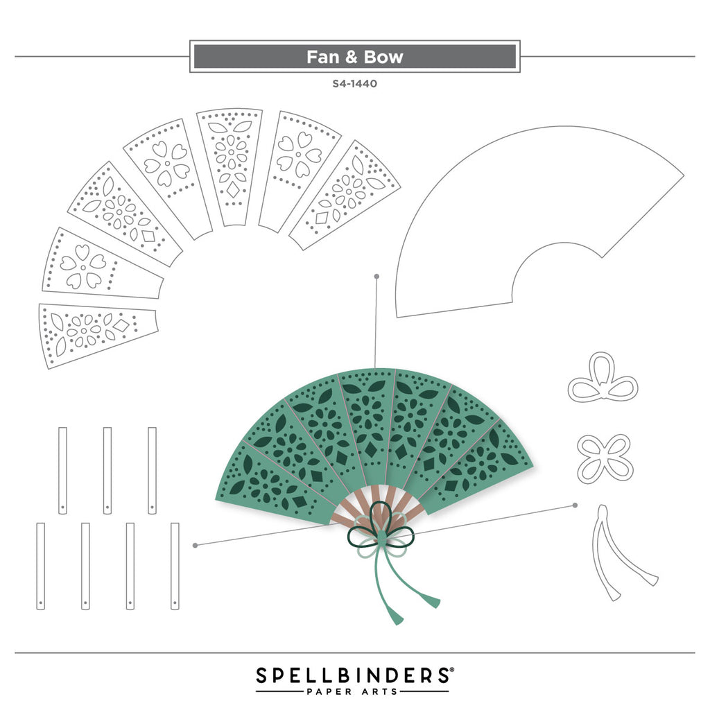Fan Bow Tutorial Fan & Bow Etched Dies from the Spring in Kyoto Collection by Alex ...