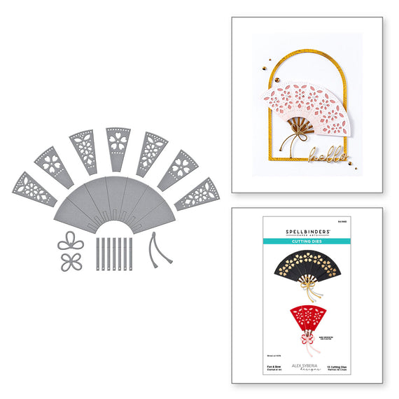 Fan & Bow Etched Dies by Alex Syberia Designs