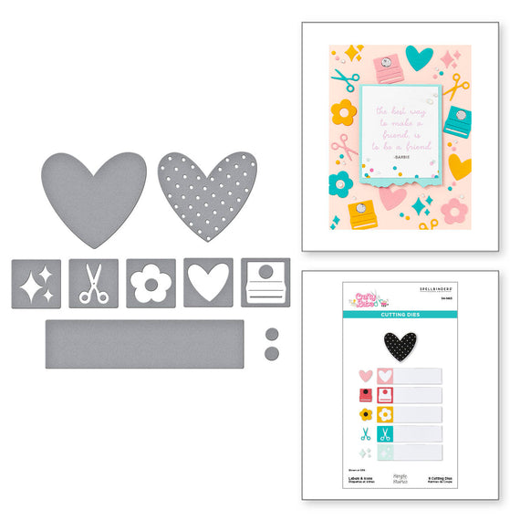 Labels & Icons Etched Dies from the Crafty Babe Collection with Simple Stories