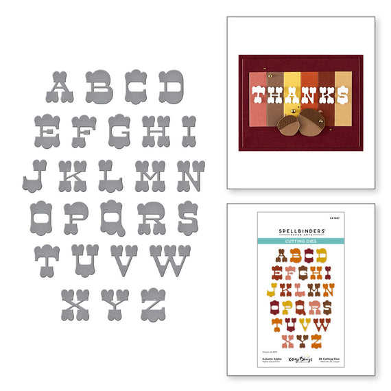 Autumn Alpha Etched Dies by Kelly Bangs