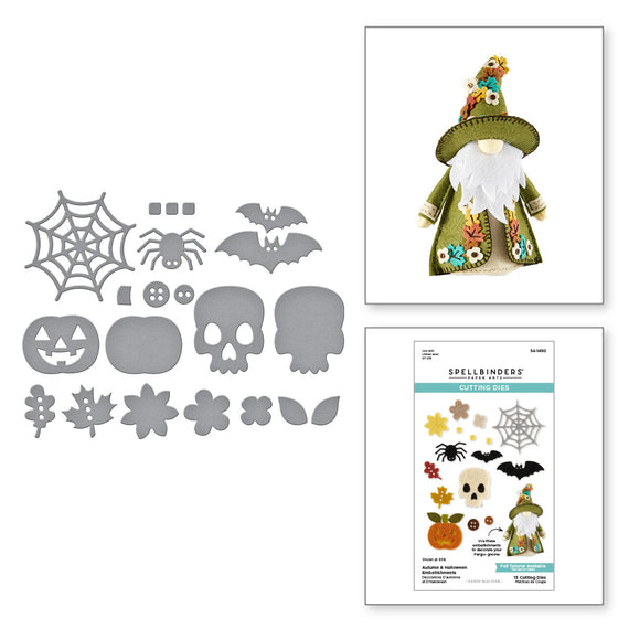 Autumn & Halloween Embellishments Etched Dies by Sandi MacIver