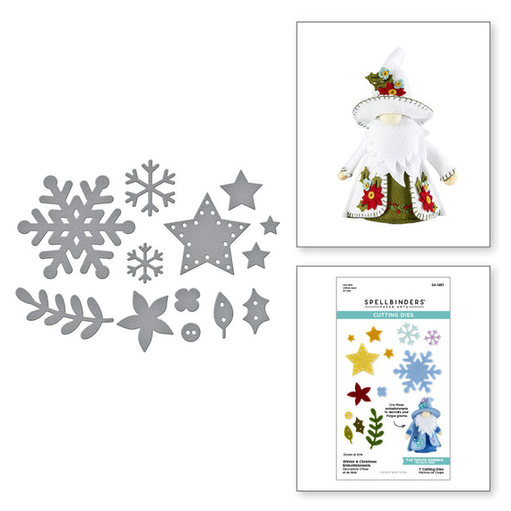 Winter & Christmas Embellishments Etched Dies by Sandi MacIver