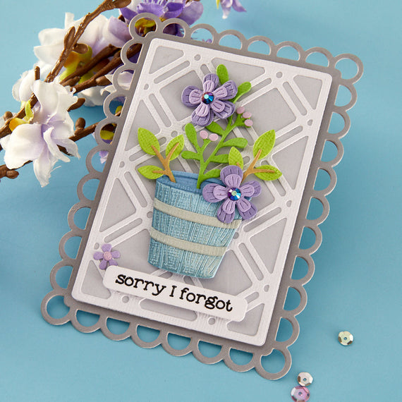 Garden Planter Etched Dies by Lisa Horton