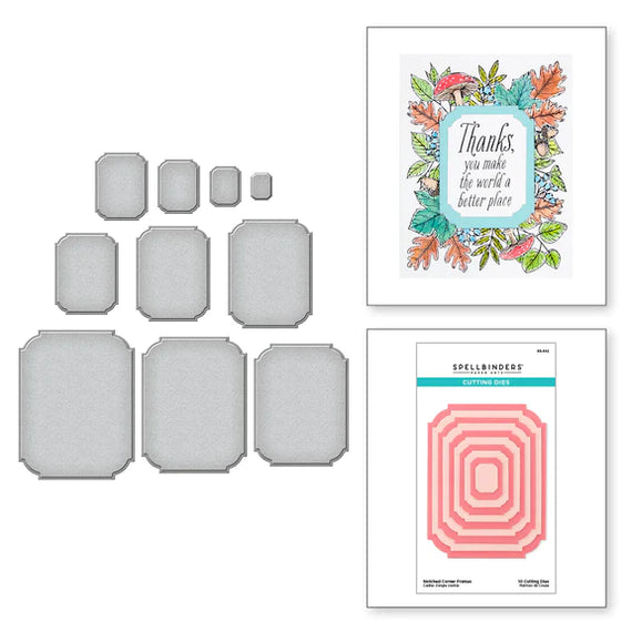Notched Corner Frames Etched Dies from the BetterPress Autumn Collection