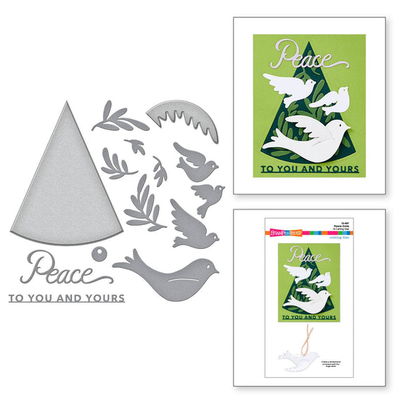 Peace Dove  Etched Dies from the Season of Wonder Collection by Stampendous