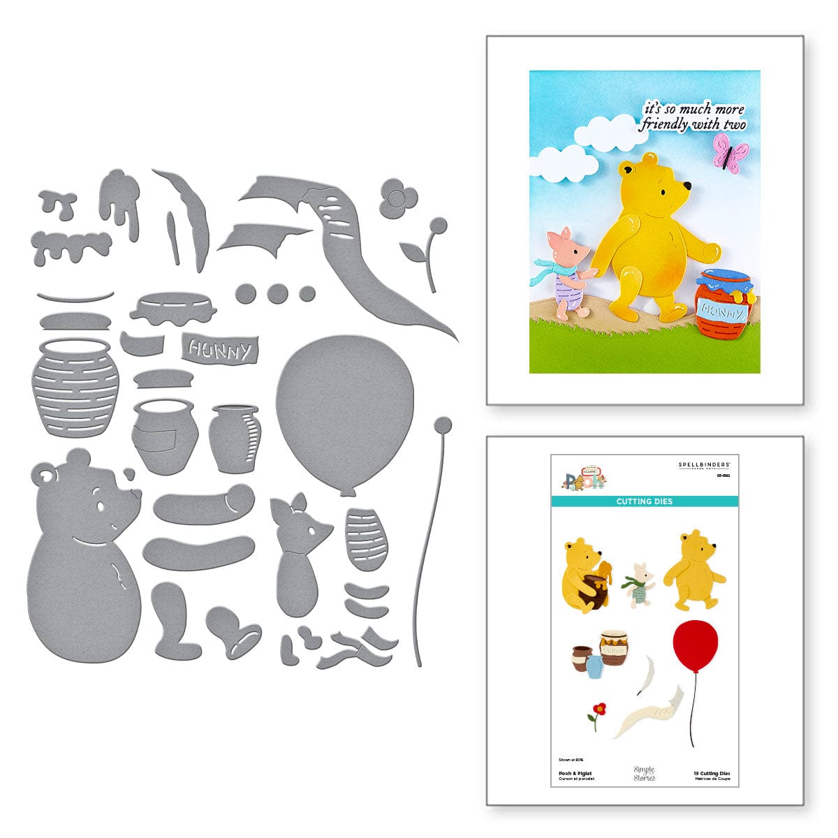 Pooh & Piglet Etched Dies from the Say Cheese Classic Pooh