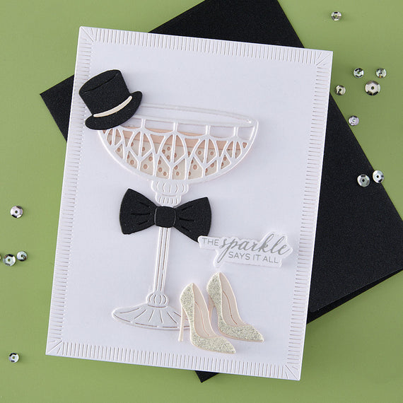 A Special Toast Sentiments Press + Foil Plate & Die Set