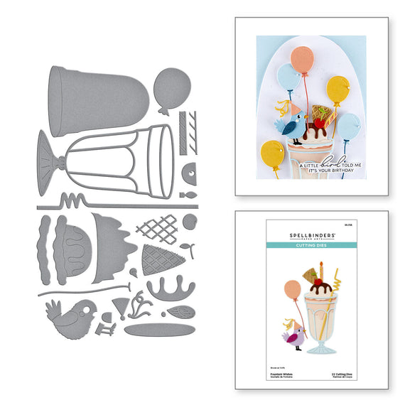 Fountain Wishes Etched Dies