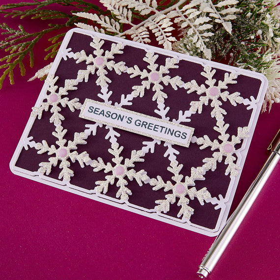 Snowflake Background Etched Dies by Lisa Horton