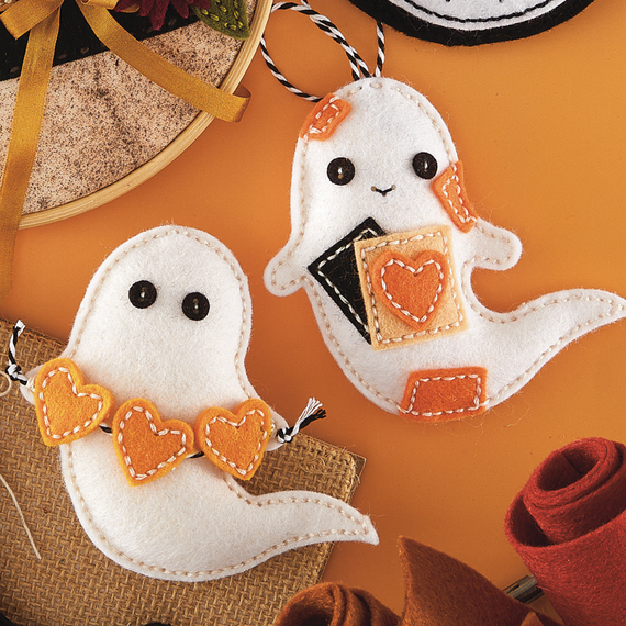 Felt Patchwork Boo Etched Dies by Nichol Spohr