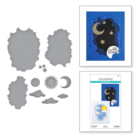 Tunnel Clouds Etched Dies by Vicky Papaioannou