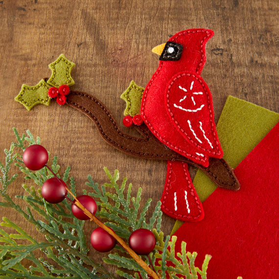 Felt Winter Cardinal Etched Dies by Nichol Spohr