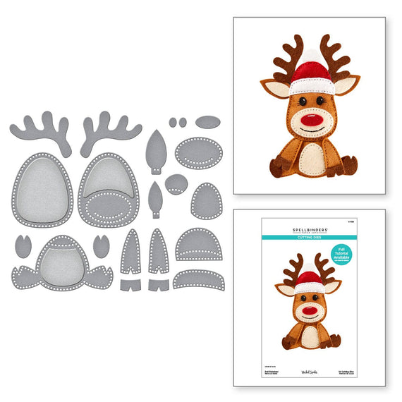 Felt Reindeer Etched Dies by Nichol Spohr