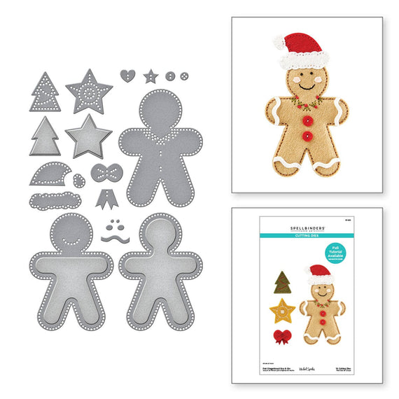 Felt Gingerbread Boy & Girl Etched Dies by Nichol Spohr