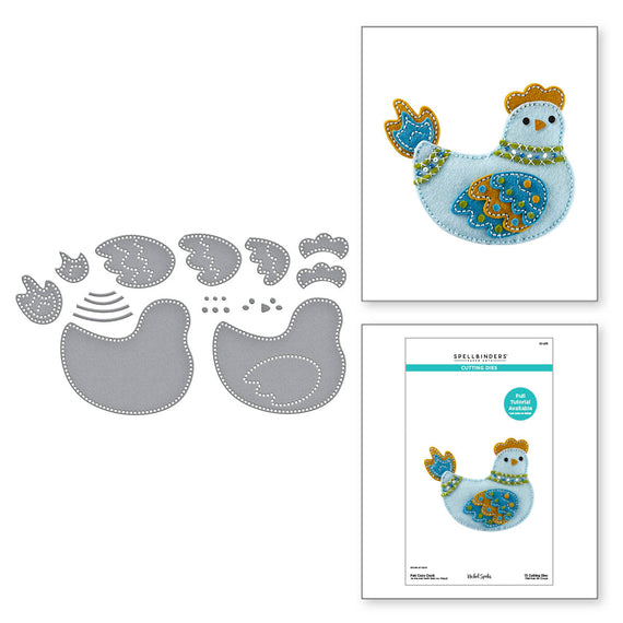 Felt Cozy Cluck Etched Dies by Nichol Spohr