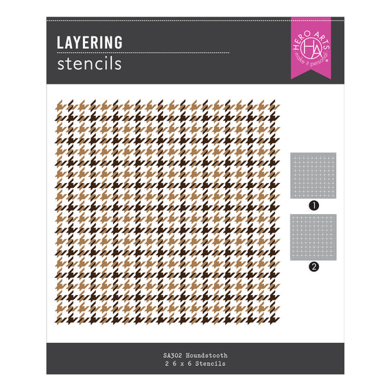 Houndstooth Layering Stencils from the Case Closed Collection
