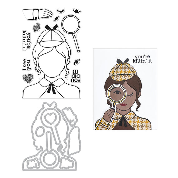 Miss Detective Stamp & Cut Set from the Case Closed Collection