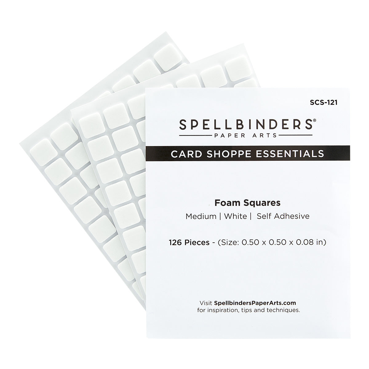 White Foam Adhesive Squares Medium 1/2 IN