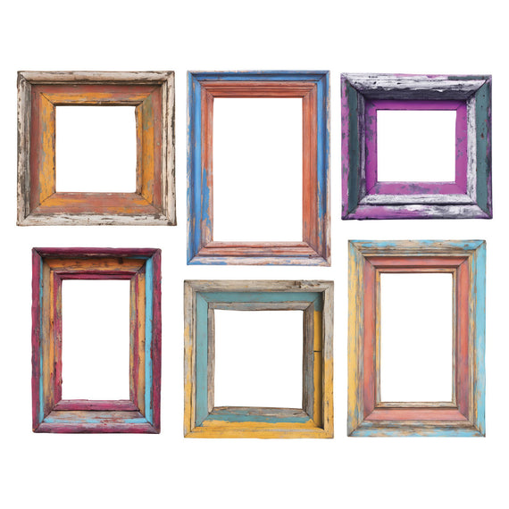 Beautifully Imperfect Chipboard Frames - 6 pc