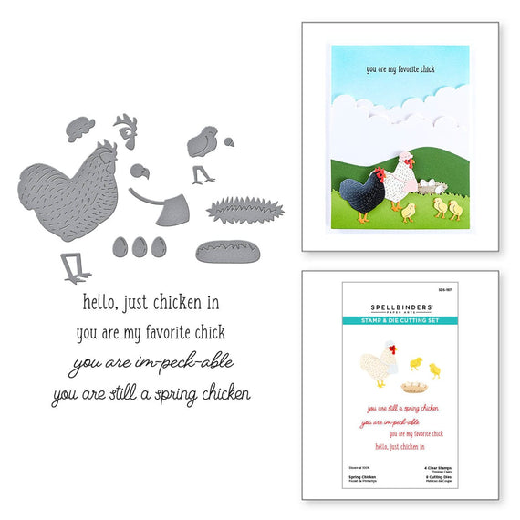 Spring Chicken Clear Stamp & Die Set