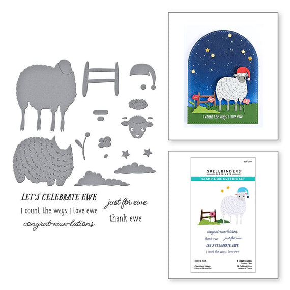 Counting Sheep Clear Stamp & Die Set