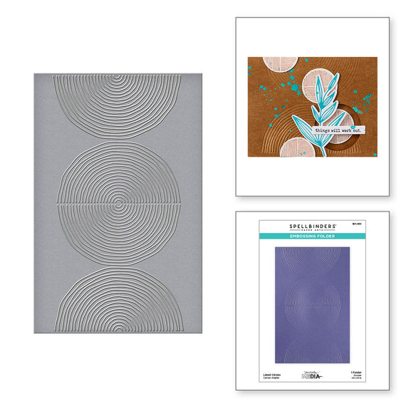 Lined Circles Embossing Folder by Dina Wakley