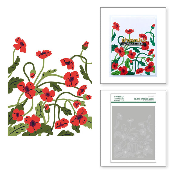 Colorful Expressions Garden- Stencil of the Month