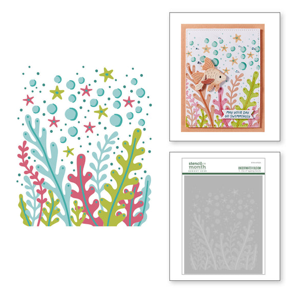 Underwater Bloom - Stencil of the Month