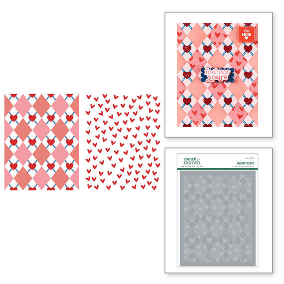 Two Way Heart - Stencil of the Month