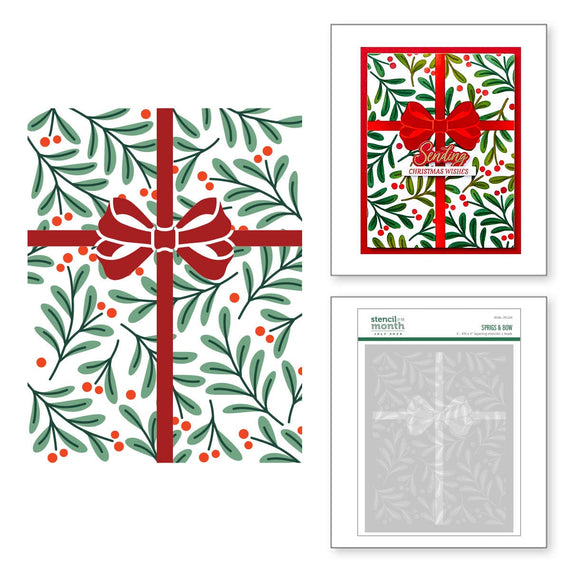 Sprigs & Bow - Stencil of the Month