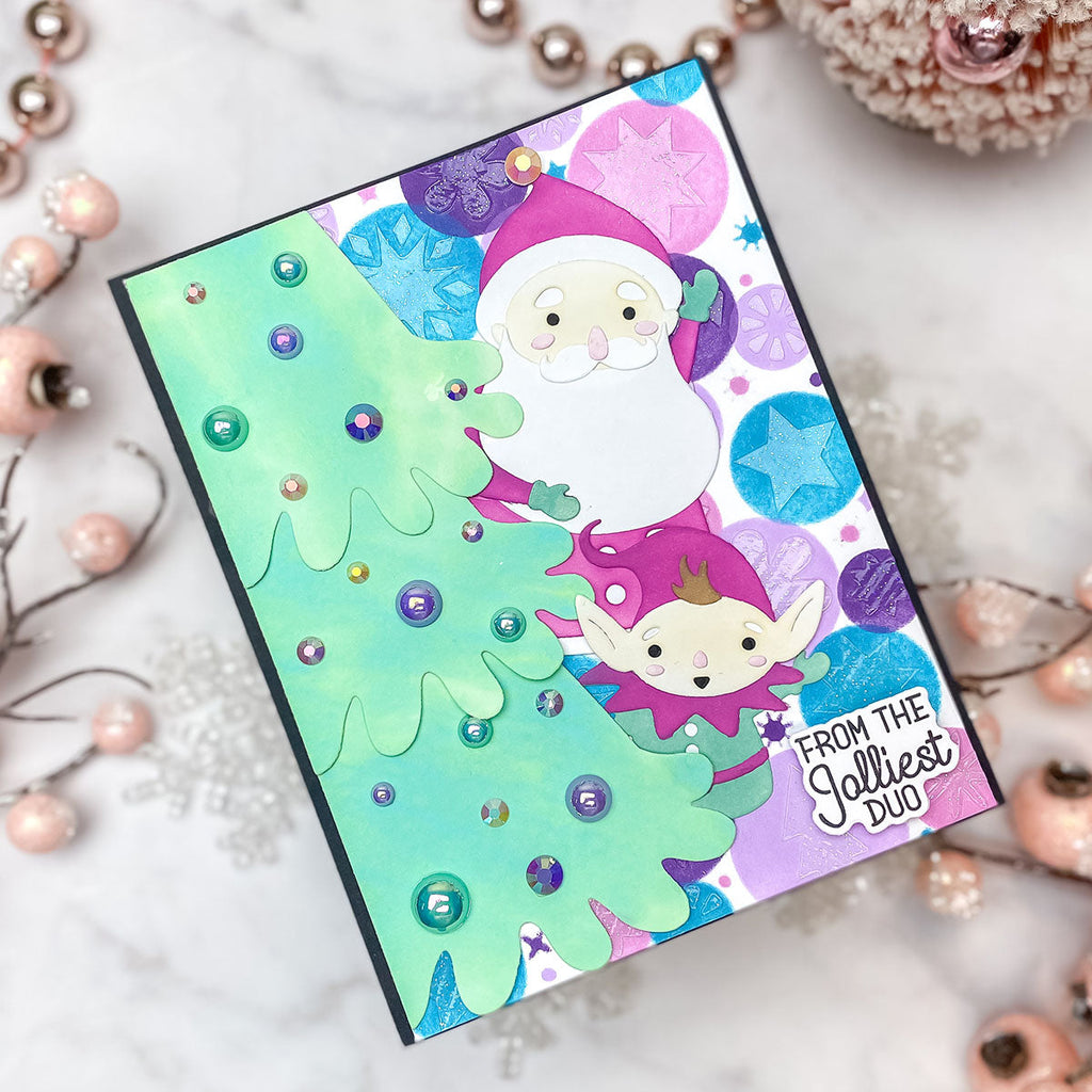 Holiday Harmony Stencil of the Month - card project 11
