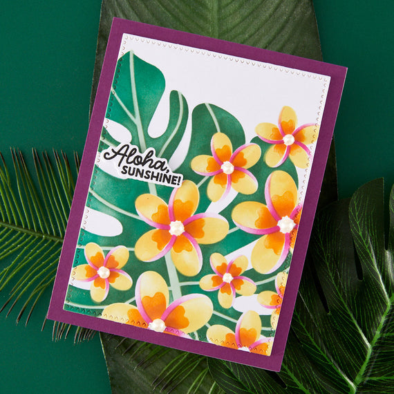 Plumeria Spray - Stencil of the Month