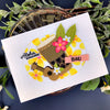 Plumeria Spray Stencil of the Month - card project 16