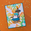 Plumeria Spray Stencil of the Month - card project 9