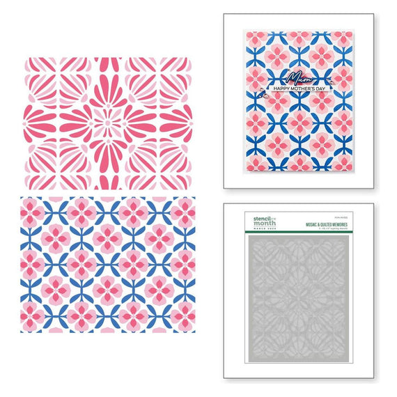Mosaic & Quilted Memories -  Stencil of the Month