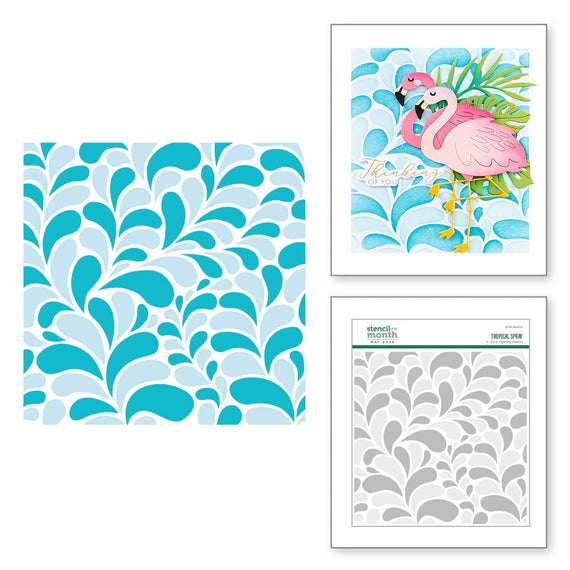 Tropical Spray - Stencil of the Month