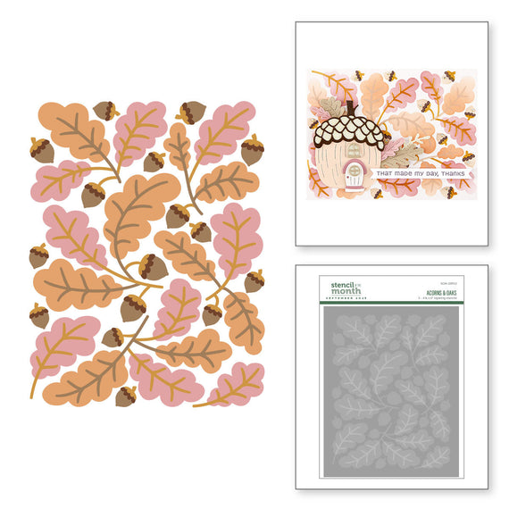 Acorns & Oaks - Stencil of the Month