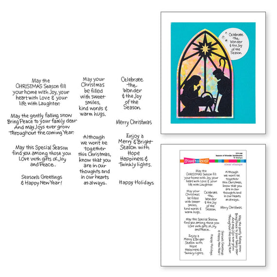 Season of Wonder Sentiments Clear Stamp Set  from the Season of Wonder Collection by Stampendous