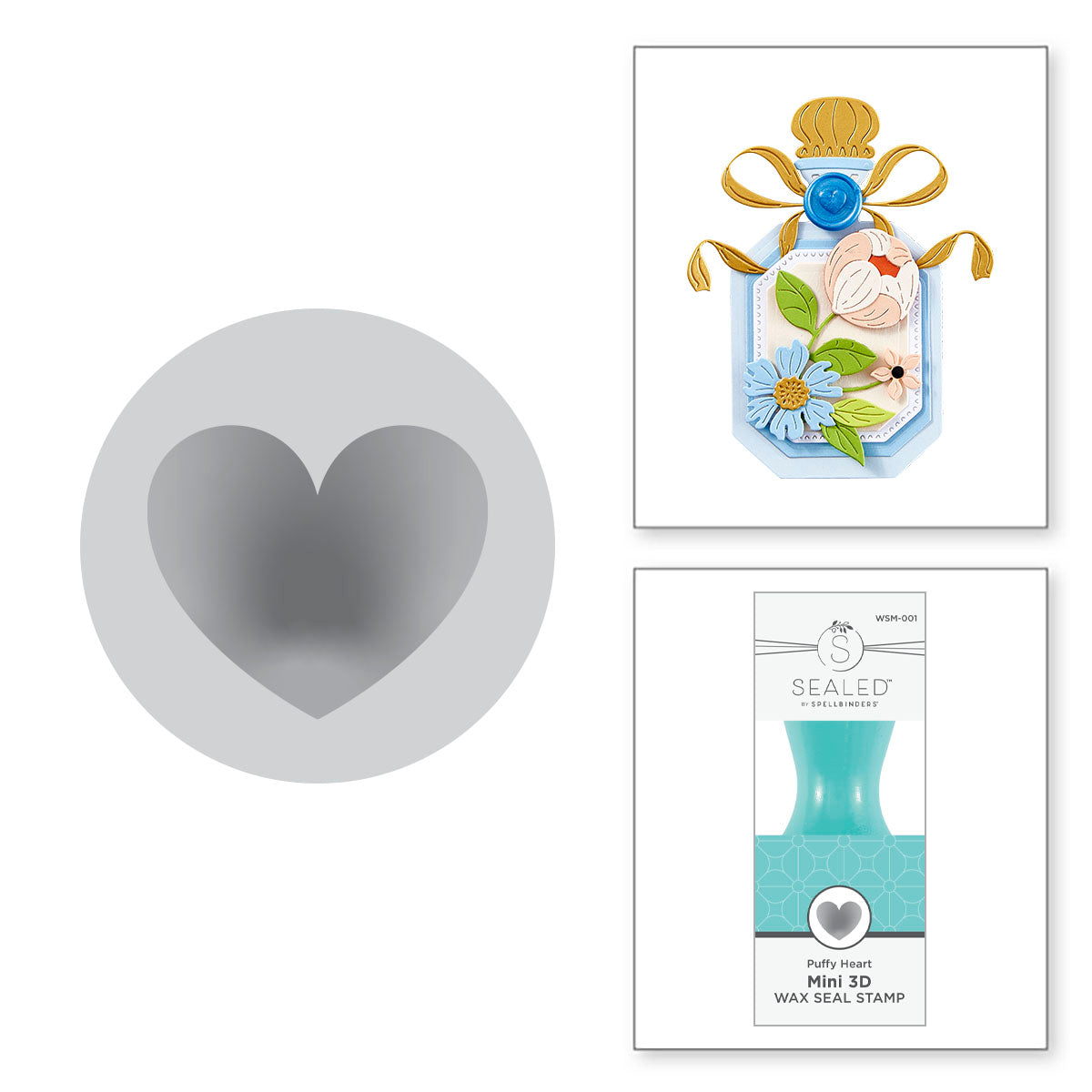 Puffy Heart Mini 3D Wax Seal from the Mini Wax Seals Collection ...