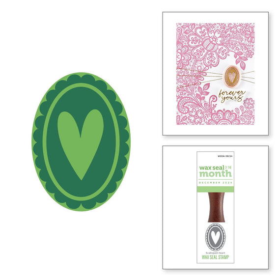 Scalloped Heart - Wax Seal of the Month (Seal Stamp Only)