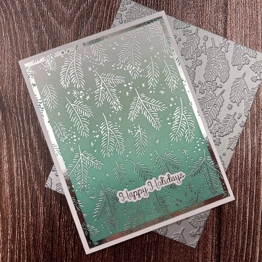 Festive Forest Press & Foil Plate of the Month - card project 14