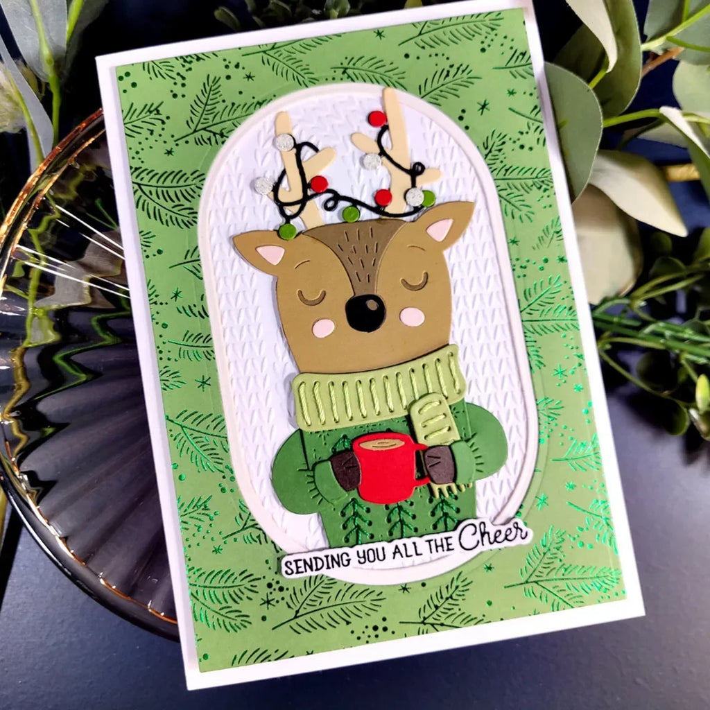 Cue the Merry Clear Stamp & Die of the Month - card project 8