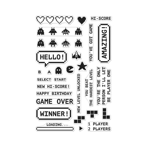 Hero Arts Retro Game Clear Stamps by Ralph Tyndall