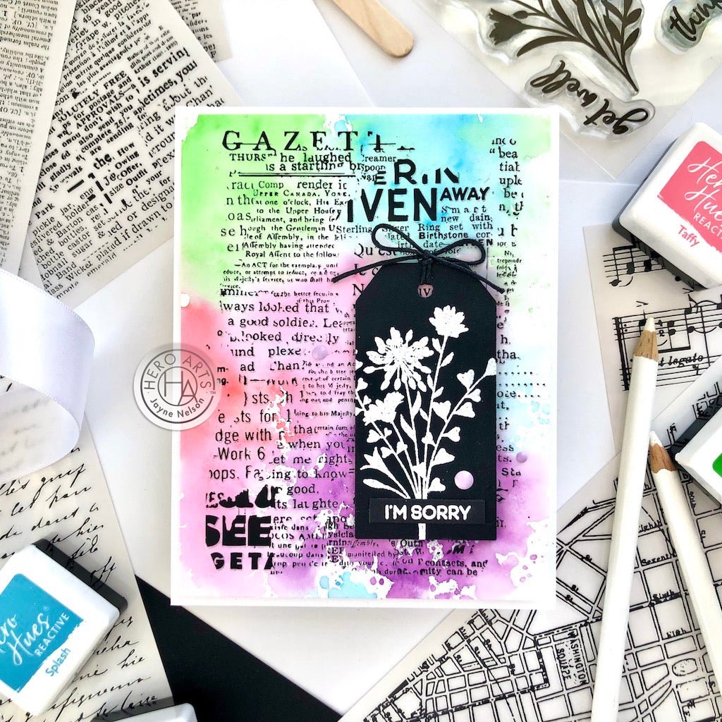 RT107 Collage Backgrounds Hero Transfers Set - Hero Arts