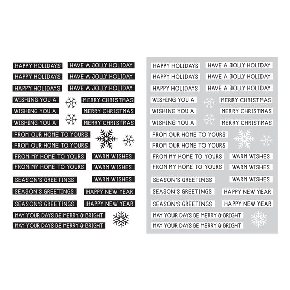 Holiday Message Strips Hero Transfers