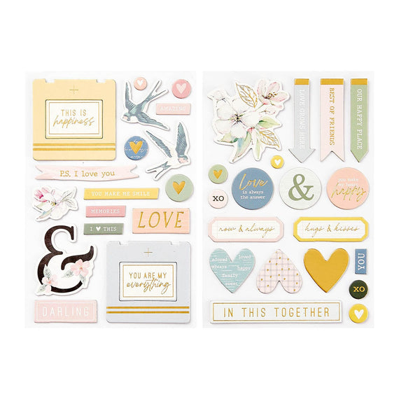 Rosie's Studio - Heartfelt Chipboard Embellishments