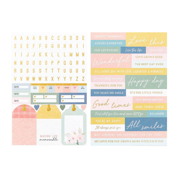 Rosie's Studio - Heartfelt Cardstock Sticker Pack
