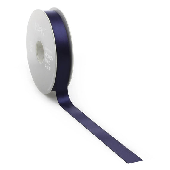 Vivant - Double Face Satin Dark Blue Ribbon - 27yards