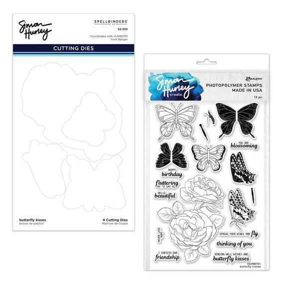 Butterfly Kisses Stamp & Die Set by Simon Hurley