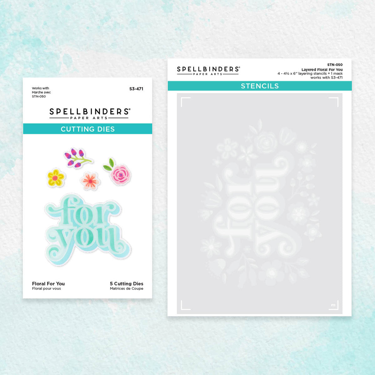Floral For You Stencil and Die Set Spellbinders Spellbinders UK